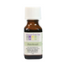 Aura Cacia Patchouli essensiell olje i ravgul glassflaske med hvit kork. Brukes i hjemmedufter for avslapning og hudfarge fordeler.