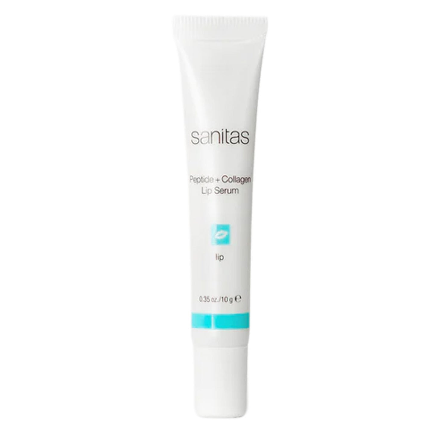 Sanitas Peptide + Collagen Lip Serum for lip hydration and anti-aging care. A skin care essential in lip balm & treatments category.
