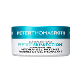 Peter Thomas Roth Peptide Skinjection Hydra-Gel Patches jar for smoothing expression lines around eyes and brows. Ideal face serum treatment for anti-aging.
