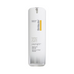 Application of face serum with creamy texture on a white background