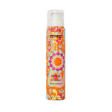 Amika Perk Up Dry Shampoo 189 ml in vibrant orange floral can, talc-free formula absorbs oil with no residue for refreshed hair.