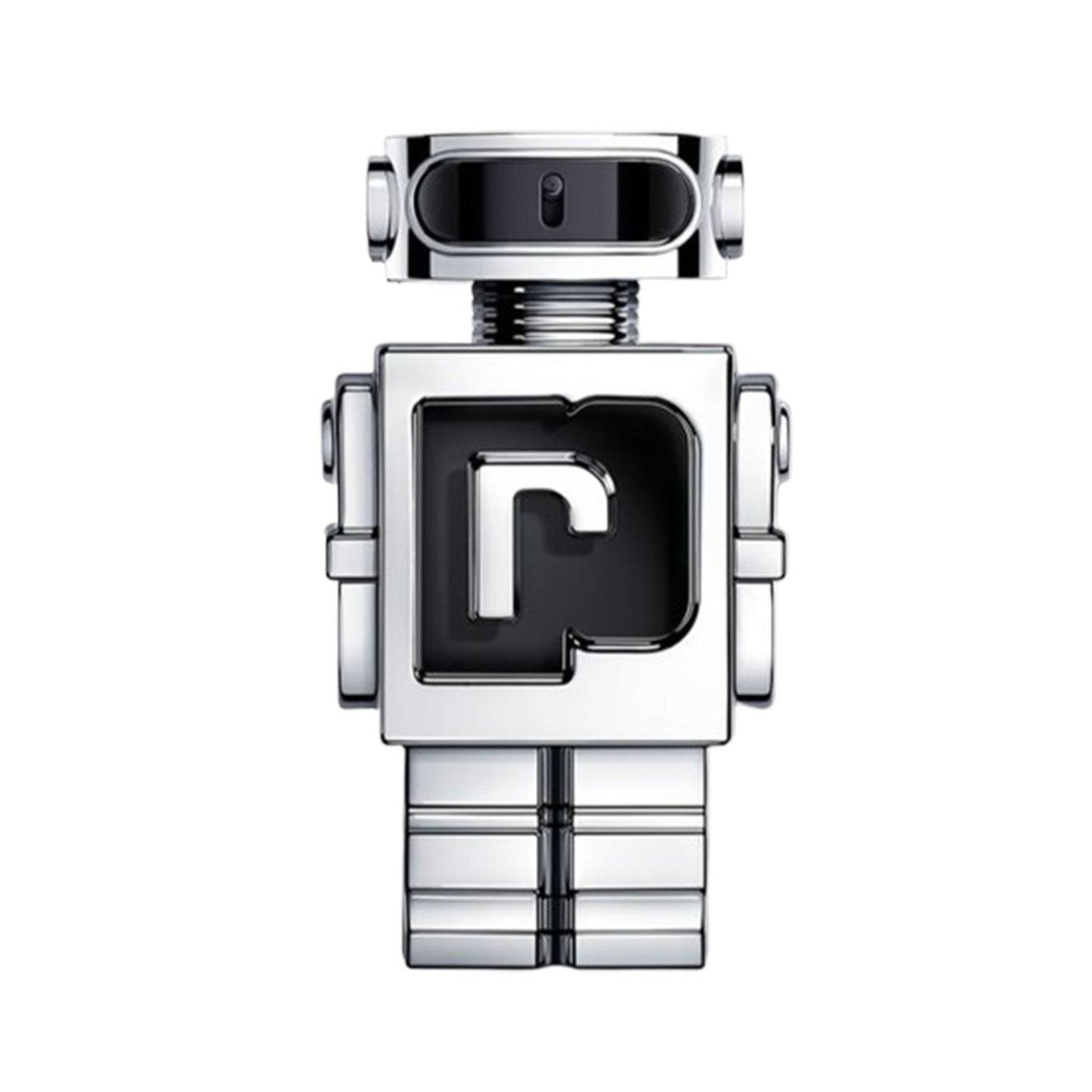 Paco Rabanne Phantom Eau de Toilette in chrome robot design. A standout men's fragrance in health and beauty perfumes and colognes.