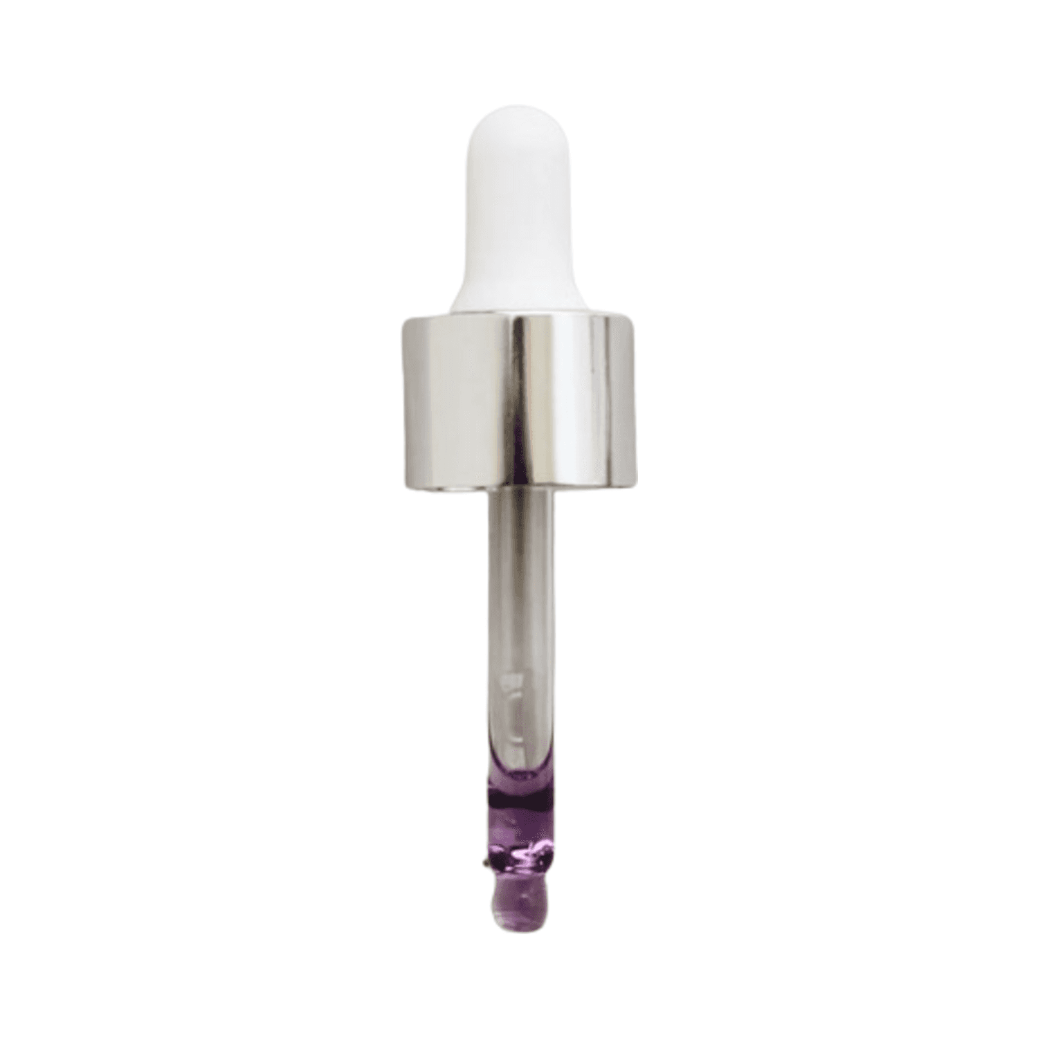 Close-up of Mount Lai facial oil dropper with purple-tinted serum. Designed to balance and hydrate skin using traditional plant root remedies.
