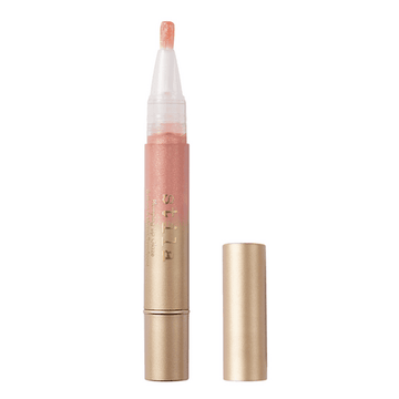 Stila Plumping Lip Glaze 3 ml / 0.11 fl oz Lip Plumper with brush applicator in shimmering pink shade, available at eSkinStore.