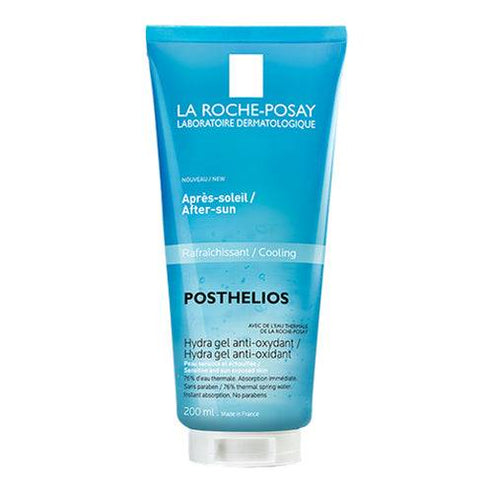 La Roche Posay Posthelios Hydra Gel sunscreen with antioxidant-rich formula for after-sun care. Cools and moisturizes sensitive facial skin.