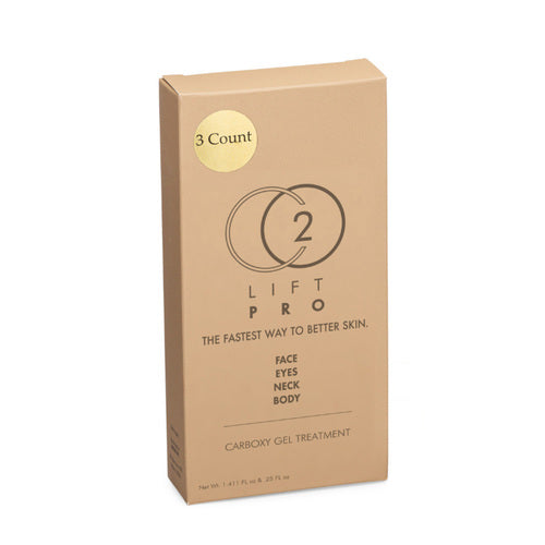 CO2Lift Pro 3-count CO2 face mask for skin rejuvenation. Carboxy gel treatment for anti-aging and hydration in personal skincare routines.