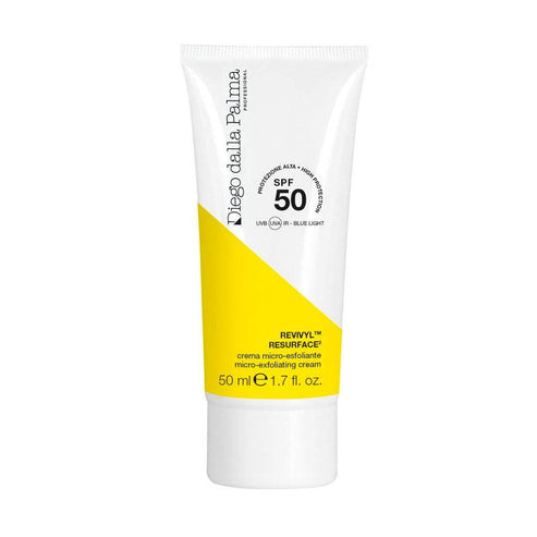 Diego dalla Palma Professional Protective Micro Exfoliating Cream with SPF 50, 50ml tube for oily and acne-prone skin, available at eSkinStore.