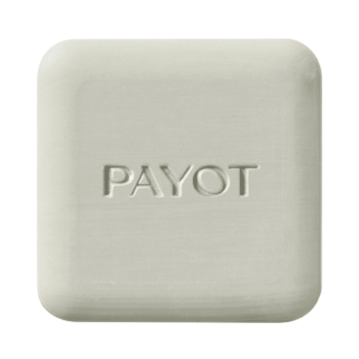 Purifying Cleansing Bar - Payot for blemish-prone skin, square soap bar with embossed logo. Ideal for face, chest, and back cleansing.