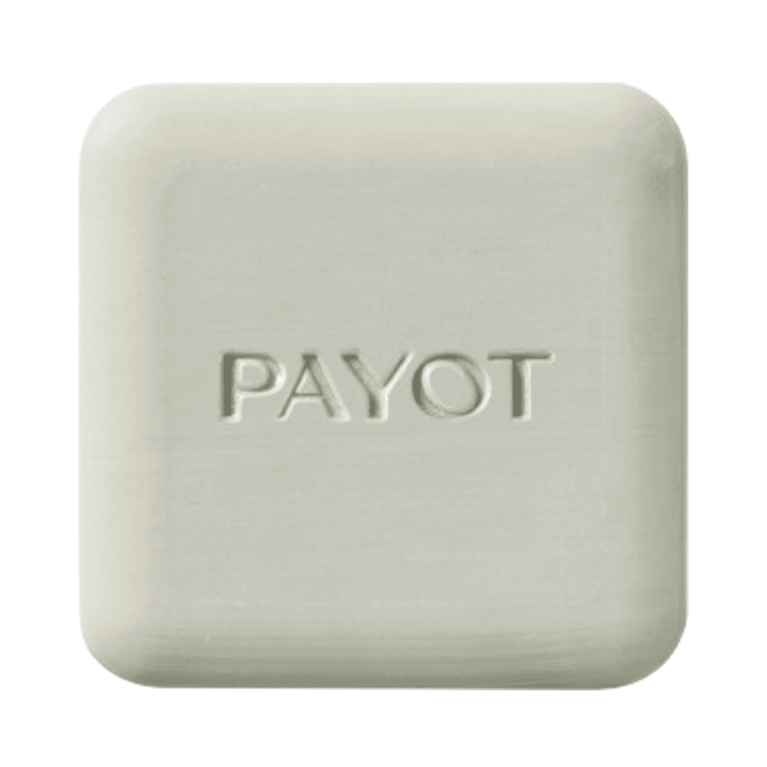 Purifying Cleansing Bar - Payot for blemish-prone skin, square soap bar with embossed logo. Ideal for face, chest, and back cleansing.