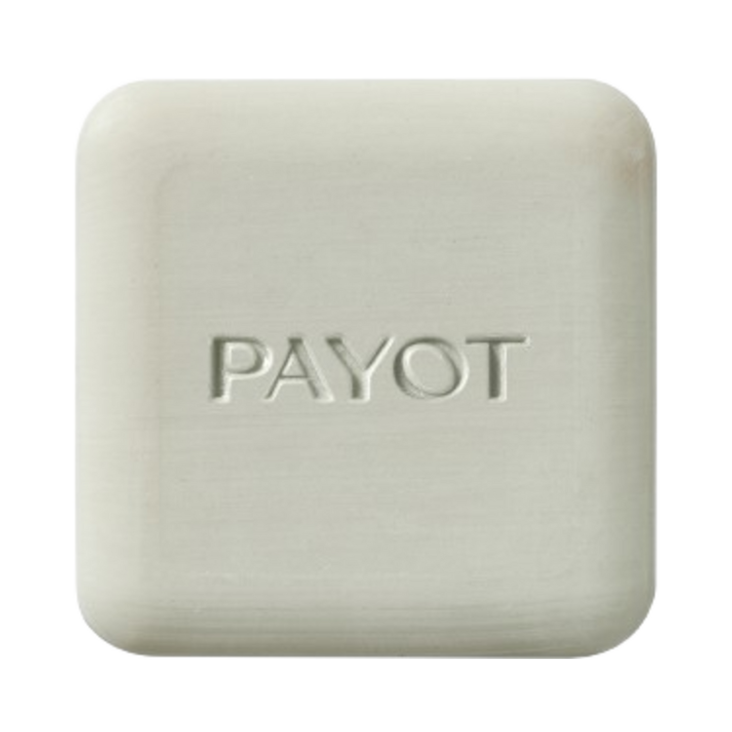Payot Purifying Cleansing Bar, square solid soap for body wash and blemish care. Gentle formula for daily use on acne-prone skin.