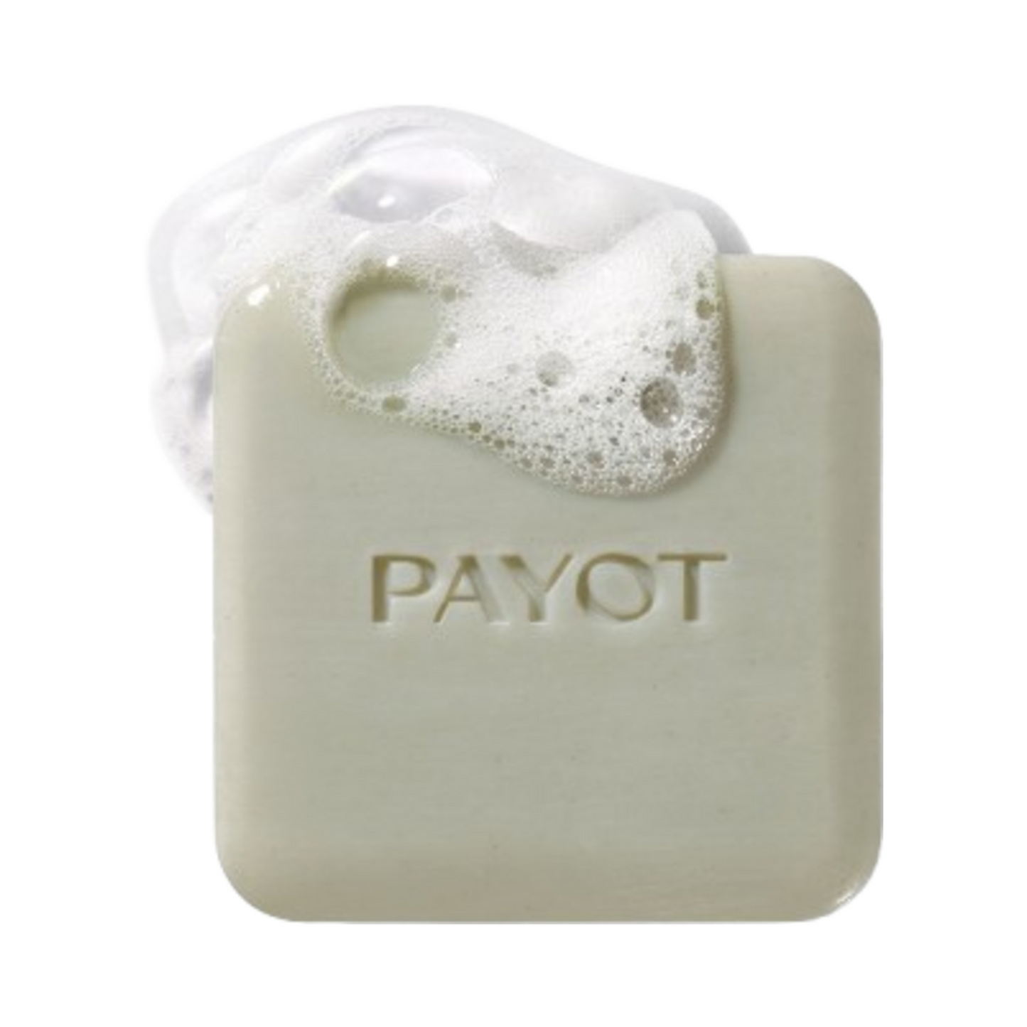 Foaming Payot Purifying Cleansing Bar for shower and bath. Targets imperfections with natural extracts and supports healthy skin balance.