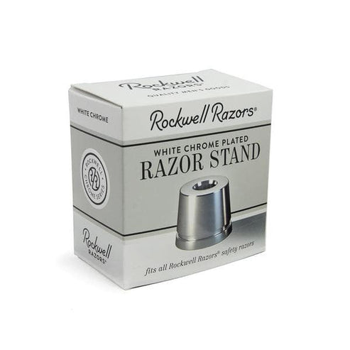 Rockwell Inkwell Razor Stand - White Chrome