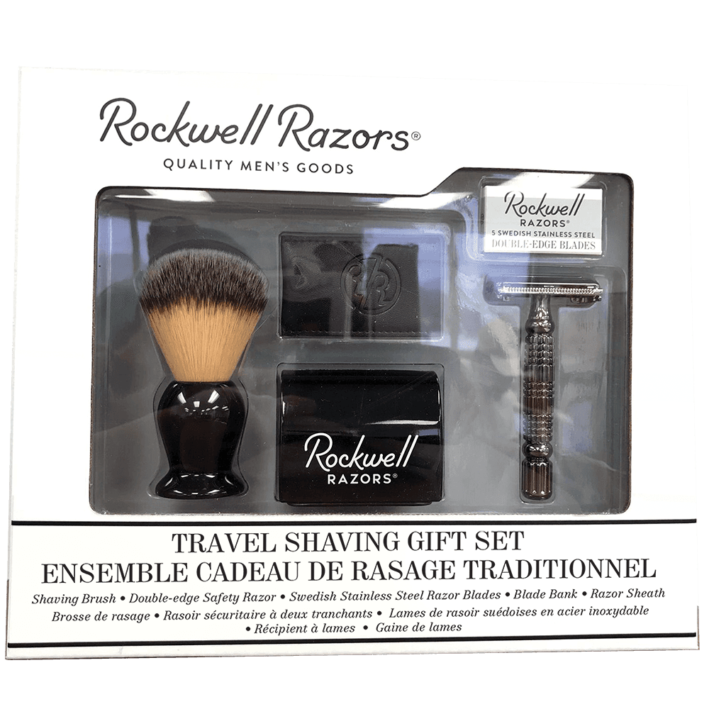 Rockwell R1 Travel Shaving Set - Gunmetal (All-in-One Gift Kit)