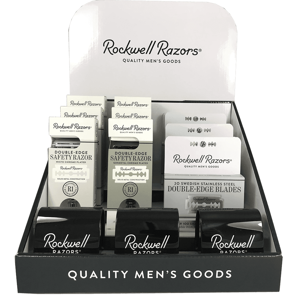 Rockwell Razors Rookie Value Bundle Shave Hardware Display