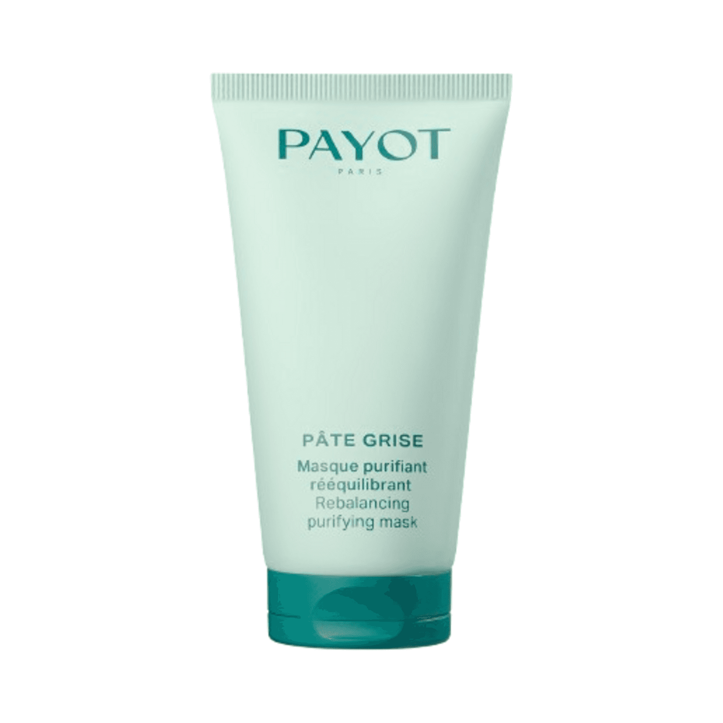 Payot Rebalancing Purifying Mask in mint green tube packaging. Purifying face mask for pore tightening and oil control in skincare routine.