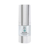 NeoGenesis Recovery Face Serum 5 mL in sleek silver bottle. Targets fine lines and blemishes with lactic acid and collagen support.