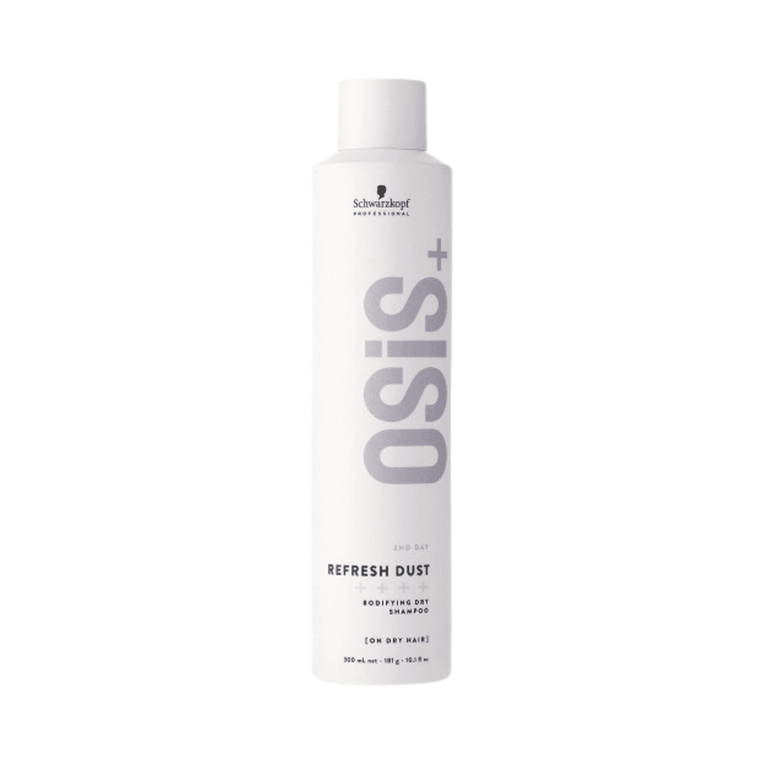 OSiS+ Refresh Dust Bodifying Dry Shampoo 300 ml for dry hair, available at eSkinStore. Ideal for volumizing and cleansing without water.