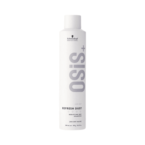 OSiS+ Refresh Dust Bodifying Dry Shampoo 300 ml for dry hair, available at eSkinStore. Ideal for volumizing and cleansing without water.