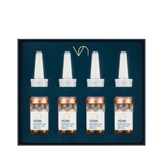 Venn 10B-EXO EGF Ampoule skincare set featuring four vials and nozzles, designed for intensive face and neck treatment and renewal.