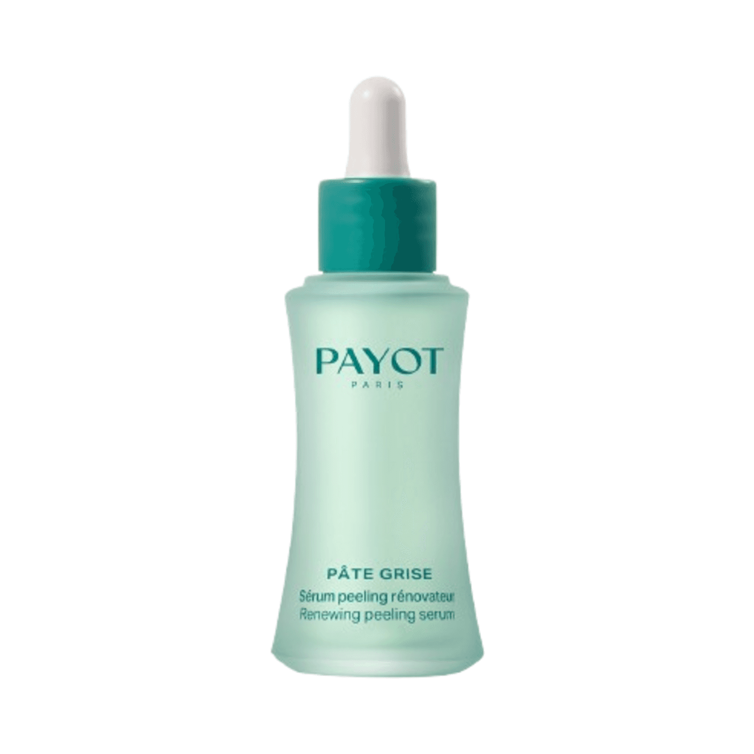 Payot Peeling Serum - Renewing Skin Care in mint green bottle with dropper, ideal for smoothing skin texture and reducing imperfections.