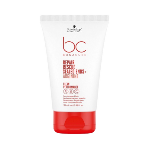 Schwarzkopf Bonacure Repair Rescue Sealed Ends Hair Treatment with Arginine, 100 ml, ideal for split ends and damaged hair care.