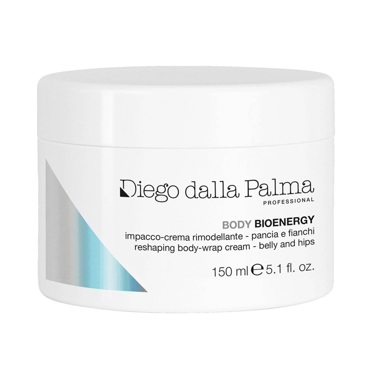 Diego dalla Palma Professional Reshaping Body Wrap Cream for belly and hips in a 150 ml white jar with sauna effect formula for sculpting fat.