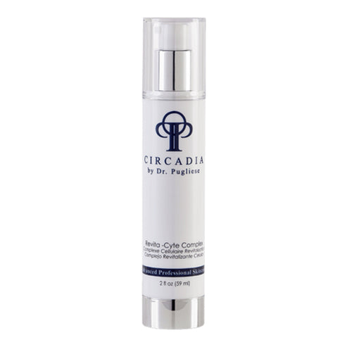 Circadia Revita-Cyte Complex anti-aging face serum in a 59ml pump bottle, ideal for firming and smoothing mature skin.