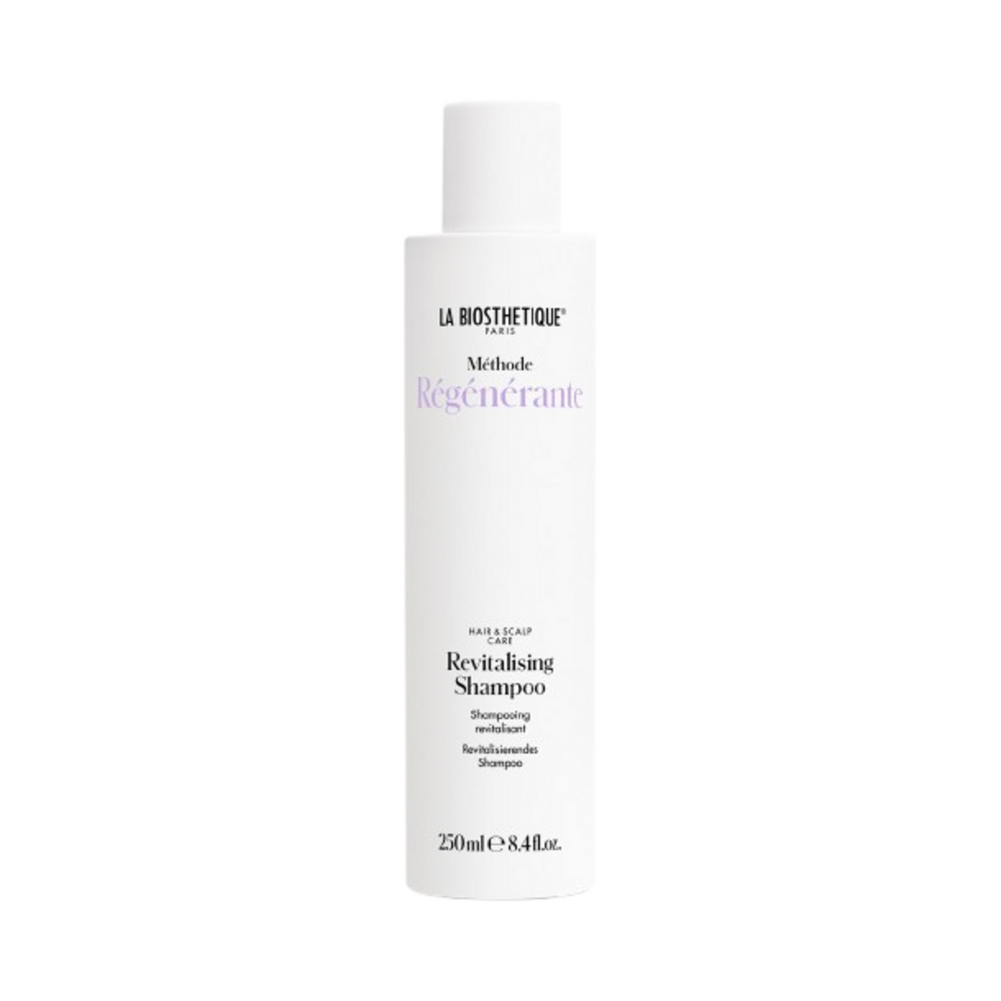La Biosthetique Revitalising Shampoo in sleek white 250ml packaging, perfect for cleansing and strengthening hair in premium hair care.