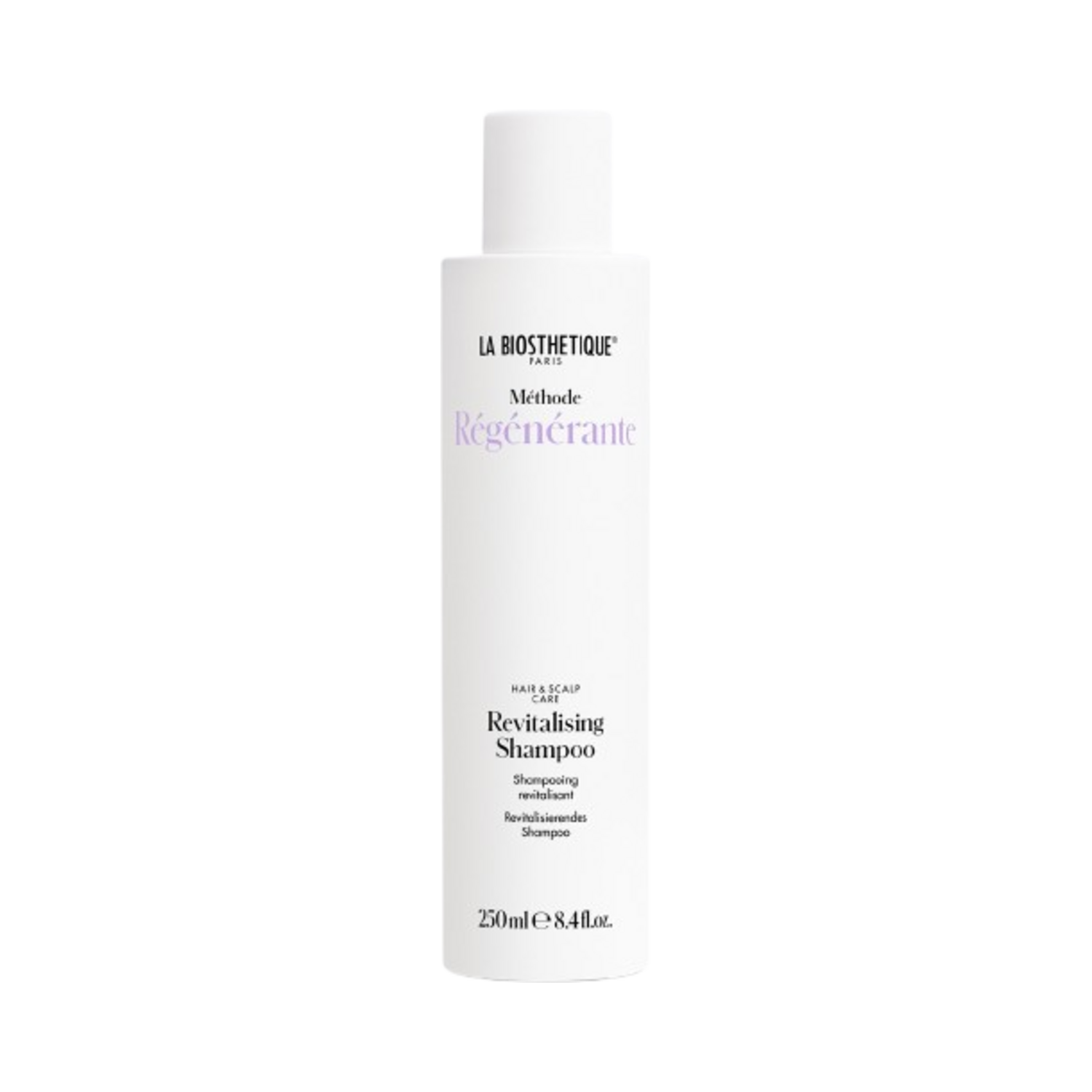 La Biosthetique Revitalising Shampoo in sleek white 250ml packaging, perfect for cleansing and strengthening hair in premium hair care.