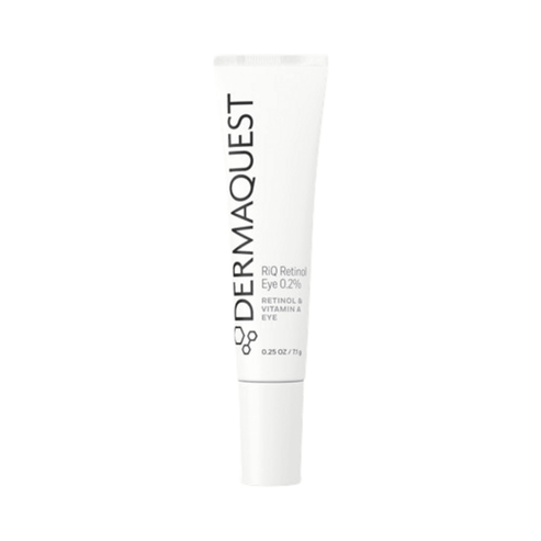 Dermaquest RiQ Retinol Eye treatment with 0.2% retinol for smoothing aging skin and reducing fine lines. Ideal eye cream for under-eye puffiness.