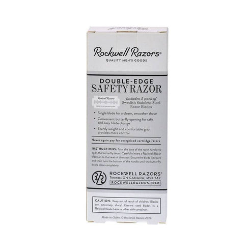 Rockwell R1 DE Safety Razor - White Chrome