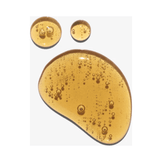 Fresh Rose Deep Hydration Facial Toner texture with golden, gel-like consistency and visible bubbles, showing hydrating formula.