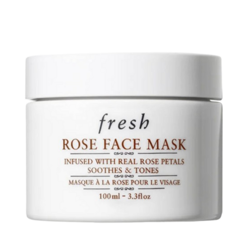 Fresh Rose Face Mask 100ml jar, infused with real rose petals, hydrates and tones skin in a luxurious gel formula.