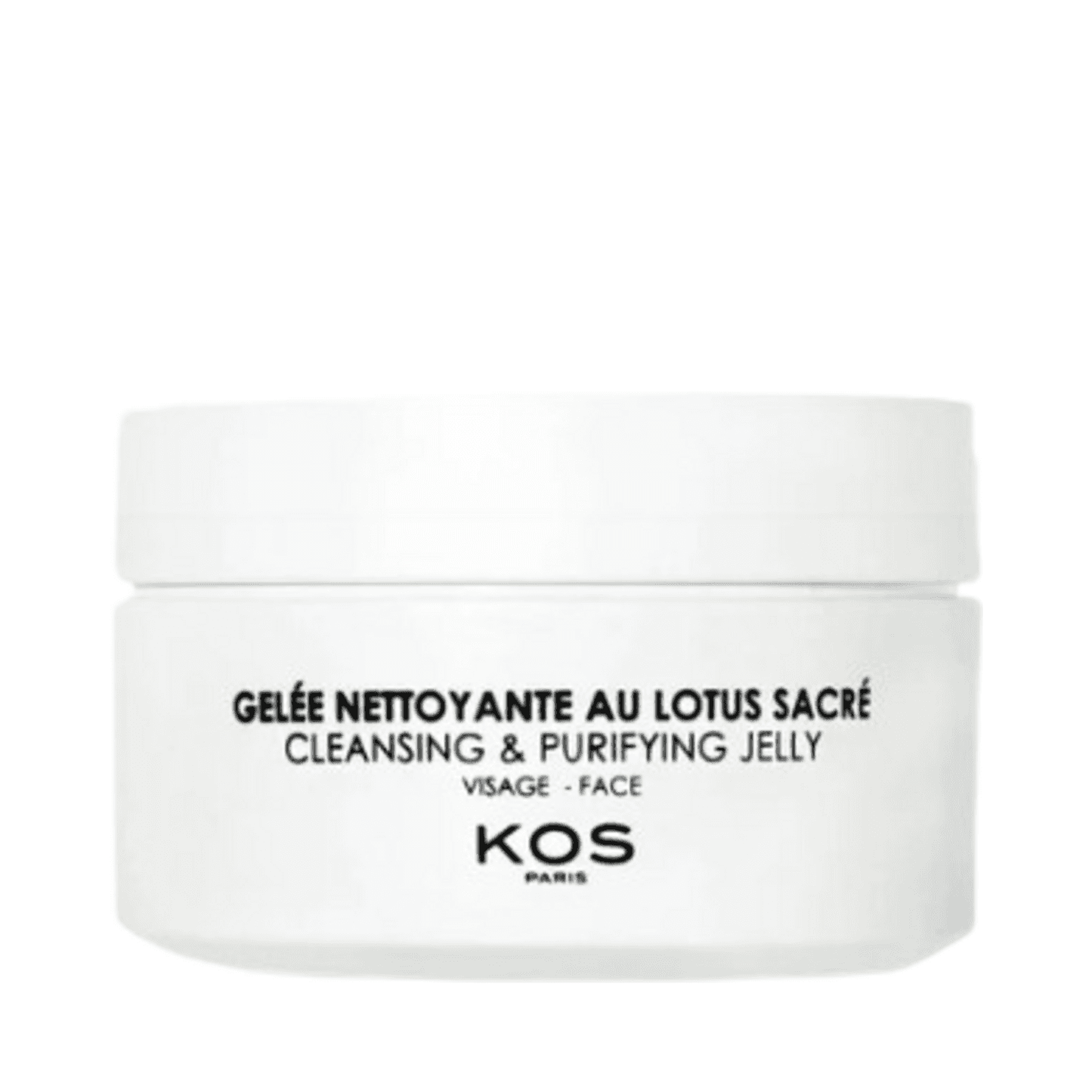 Cleansing Jelly - Sacred Lotus by Kos Paris, a facial cleanser designed to eliminate impurities and balance oily skin with jojoba and rose extracts.
