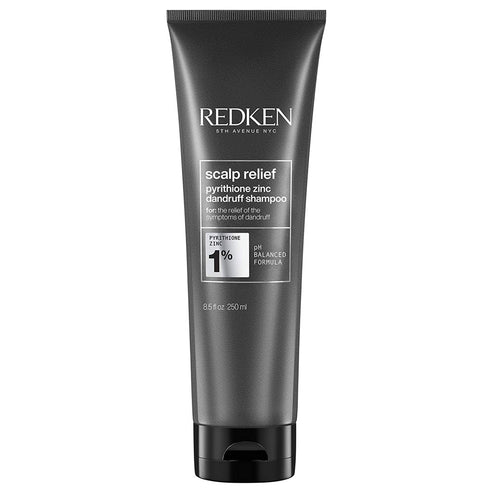 Redken Scalp Relief Dandruff Control Shampoo in 250ml tube. Anti-dandruff hair shampoo for scalp relief and flake control in hair care routines.