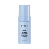 Codex Shaant Balancing Foaming Cleanser in a 100ml light blue bottle, ideal foaming facial cleanser for all skin types with micellar water formula.