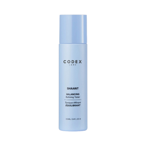 Sett forfra av Codex Shaant Balancing Refining Toner, en ansiktstoner designet for balansert hudpleie med Centella Asiatica og Witch Hazel.
