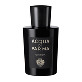 Elegant Acqua Di Parma Quercia Eau de Parfum 100ml, a luxury women's fragrance blending citrus and woody tones in a refined black flacon.