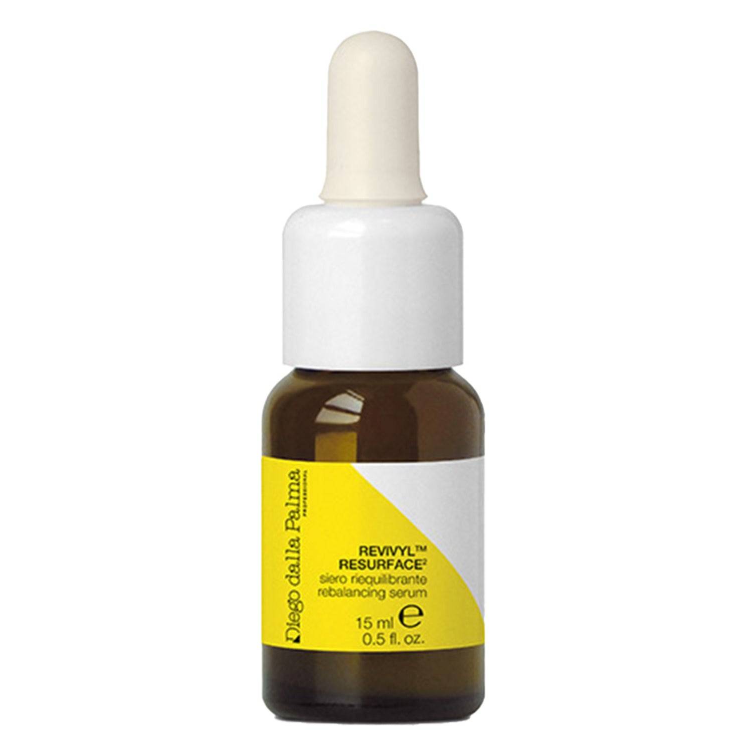 Diego dalla Palma Skin Renewal EGF Serum 50 ml in amber dropper bottle with white cap and yellow label. Ideal for firming and anti-aging skincare routines.