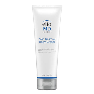 EltaMD Skin Restore Cream - Moisturizer for Dry Skin in 8 oz tube, designed to hydrate and restore skin barrier with hyaluronic acid and ceramide.
