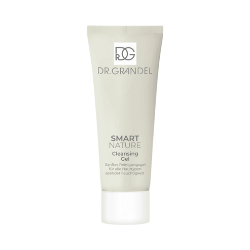 Dr Grandel Smart Nature Cleansing Gel - Cleanser for all skin types in a sleek beige tube, ideal for removing makeup and impurities from face and neck.