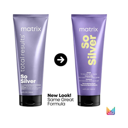 Matrix So Silver Triple Power masque capillaire tonifiant pour cheveux blonds et argentés