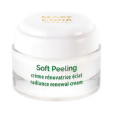 Mary Cohr Soft Peeling radiance renewal cream for face, ideal for moisturizing and exfoliating dry skin in daily skincare regimens.