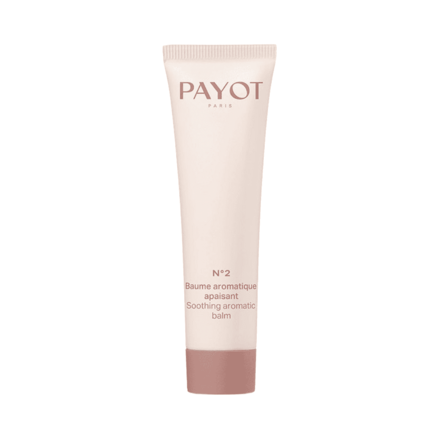 Payot Soothing Aromatic Balm tube designed for face care, offering instant relief for redness-prone skin with botanical ingredients.