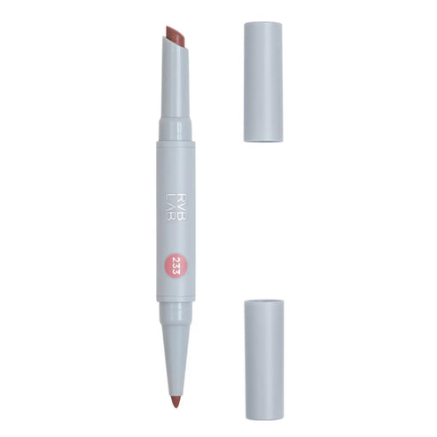 RVB Lab Soulmate Lip Duo: עיפרון ו- Shiny Radiant Pencil Duo #233 Dusty Pink Nude and Move
