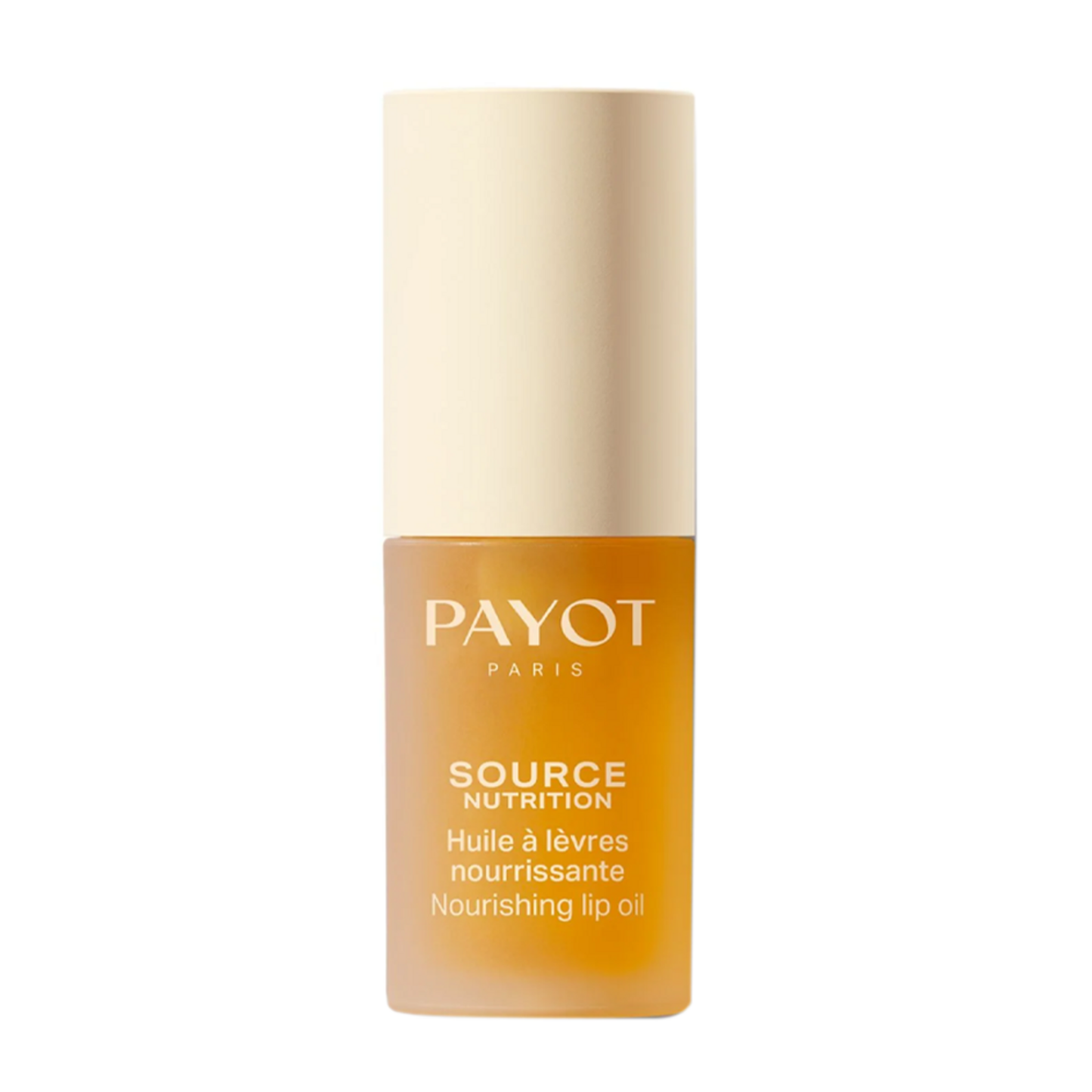 Hydrating Payot Source Nutrition Nourishing Lip Oil in a minimalist design, perfect for lip care and moisture restoration in daily skincare routines.