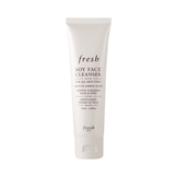 Fresh Soy Face Cleanser 50ml tube for all skin types, a hydrating gel cleanser that gently removes makeup and impurities from face and eyes.