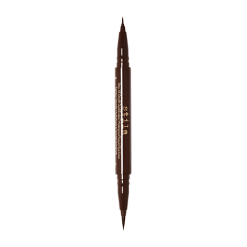 Stila Stay All Day Eyeliner in brown with dual tips for precise waterproof application. Ideal for long-lasting eye makeup looks.