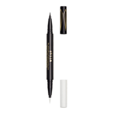 Black Stila Stay All Day Eyeliner with dual-ended tips and cap removed, showing precision and white liner tips for detailed looks.