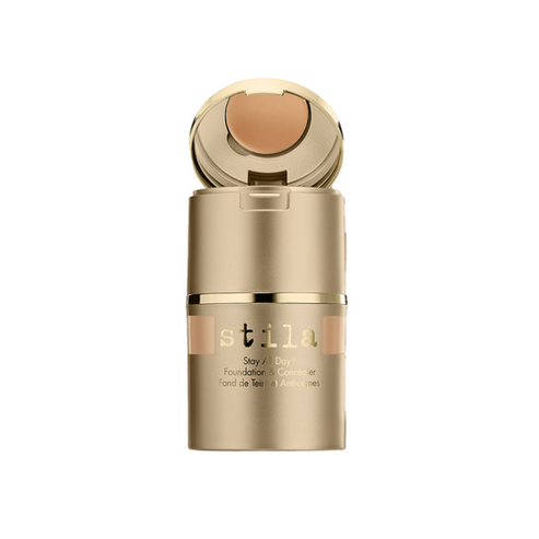 Stila Stay All Day Foundation and Concealer in soft tan shade, dual-function makeup for smooth, lightweight matte skin coverage.